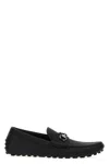 Gucci Horsebit Leather Driving Shoes In Black