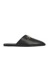 Gucci Men Black Mule With Horsebit On The Front In Smooth Leather Man In Black