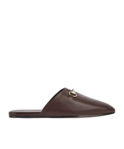Gucci Men's Mule With Horsebit In Brown
