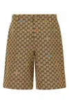 Gucci Multicolor Fil Coupé Bermuda Shorts In Brown