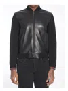 Gucci Black Bomber Jacket With Front Logo In Nappa Leather And Mesh Man In Black