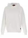 Gucci White Hoodie With Maxi Web Print On The Hood And Kangaroo Pocket On The Front In Cotton Man