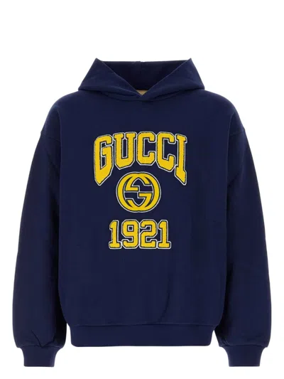 GUCCI MEN'S NAVY COTTON SWEATSHIRT
