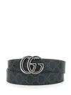 Gucci Reversible Gg Marmont Belt In Black