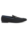 GUCCI MEN'S NEW JORDAAN CANVAS MOCCASIN LOAFERS