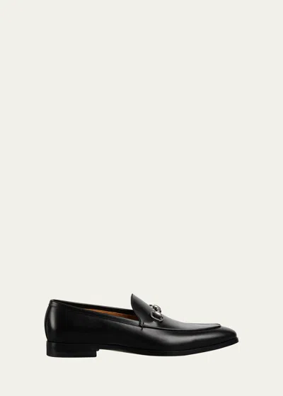 GUCCI MEN'S NEXT BIT LEATHER LOAFERS