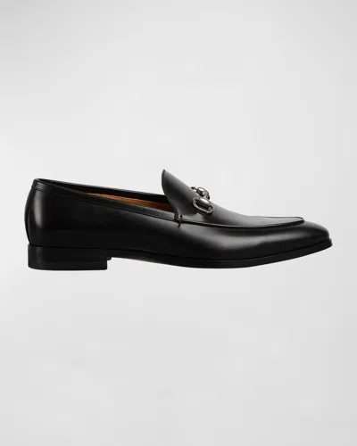 GUCCI MEN'S NEXT BIT LEATHER LOAFERS