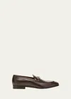 Gucci Men's Next Bit Leather Loafers In Cocoa