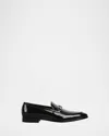 Gucci Men's Next Patent Leather Bit Loafers In Black
