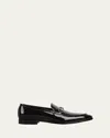 Gucci Men's Next Patent Leather Bit Loafers In Black