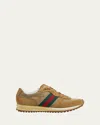 Gucci Men Re-motion Gg Nylon And Suede Sneakers In Multi