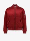 Gucci Rosso Ancora Bomber In Heavy Nylon Canvas Men In Red