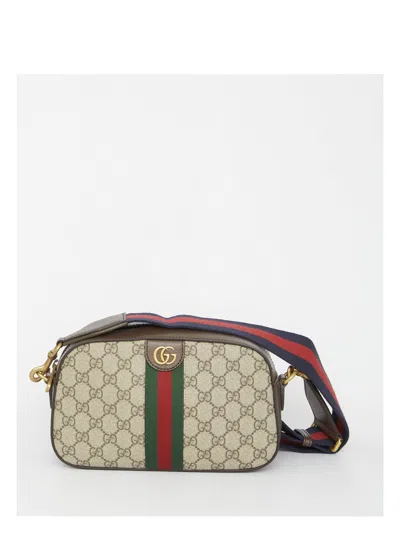 Gucci Men's Ophidia Gg Ebony Small Shoulder Bag In Brown