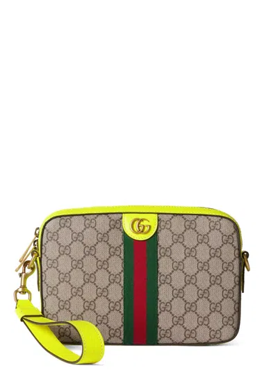 Gucci Men Ophidia Gg Shoulder Bag Small Size In Cream