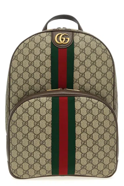 Gucci Men 'ophidia' Medium Backpack In Brown