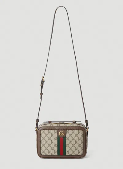 Gucci Men Ophidia Small Crossbody Bag In Brown