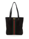 Gucci Medium Ophidia Shopping Bag In Brown Suede Men In Multi
