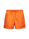 Gucci Men Orange Technical Poplin Swim Shorts In Orange