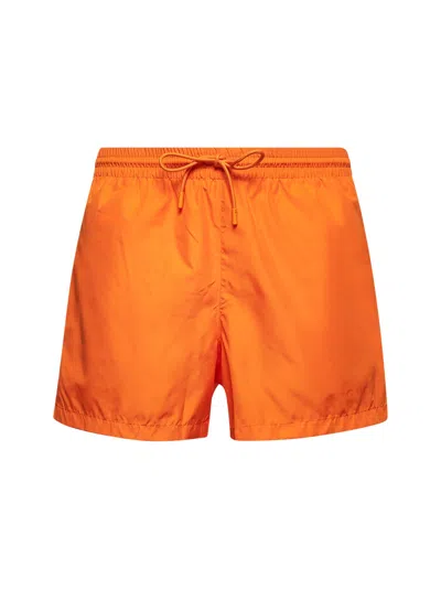 Gucci Men Orange Technical Poplin Swim Shorts