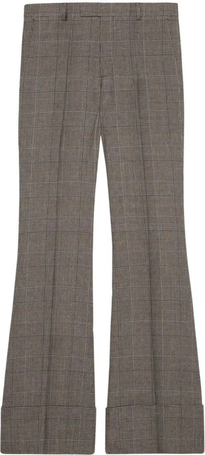 Gucci Men's Pant Wool Linen Galles In Greyblack