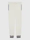 Gucci Logo-patch Striped-detailing Track Pants In White