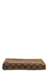 Gucci Gg Supreme Cotton Beach Towel In Cream