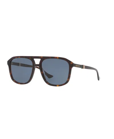 Gucci Men's Pilot Sunglasses, Gg1494s Gc002214 In Brown
