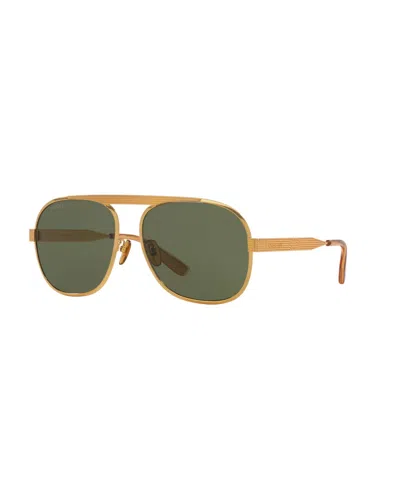 Gucci Men's Pilot Sunglasses, Gg1514s Gc002210 In Gold