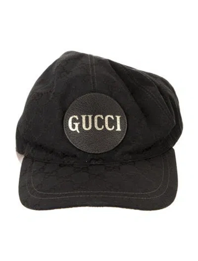 Pre-owned Gucci Men's Polyester Baseball Hat In Black