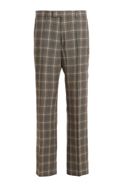 Gucci Men Prince Of Wales Trousers In Multi