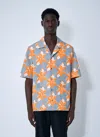 Gucci Printed Cotton Poplin Shirt In Gray
