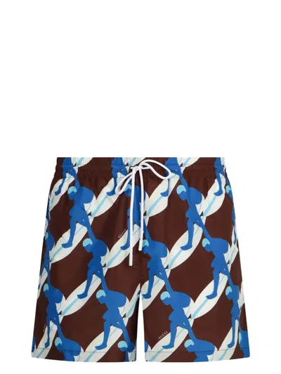 GUCCI MEN'S PRINTED SWIM SHORTS