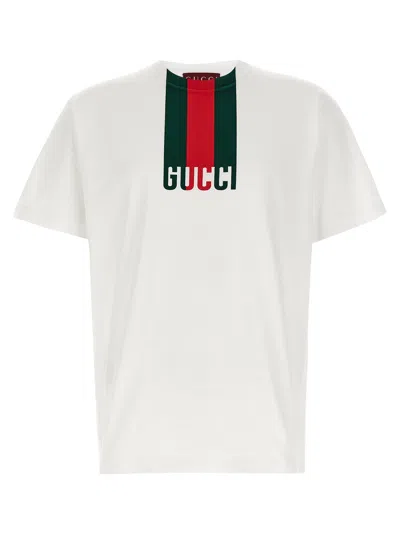 Gucci Men Printed T-shirt In White