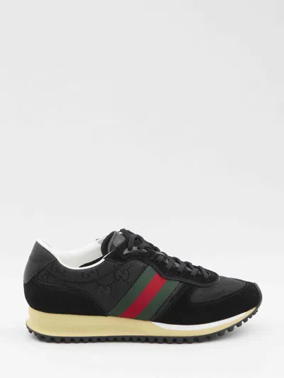 Gucci Men Re-motion Sneakers In Black