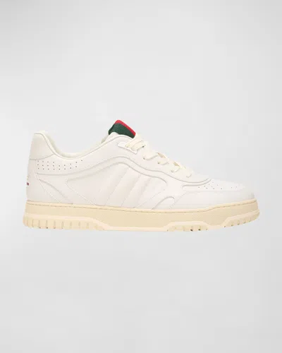 GUCCI MEN'S RE-WEB BBALL CALF SNEAKERS