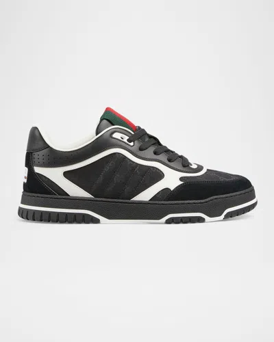 Gucci Re-web Sneakers In Original Gg Fabric In Black