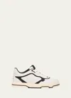 Gucci Men Re-web Leather Sneakers In White