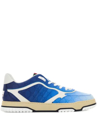 Gucci Men Re-web Leather Sneakers In Multi