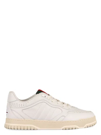 GUCCI MEN'S RE-WEB SNEAKER LEATHER