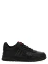 Gucci Modern Perforated Round Toe Sneakers In Black