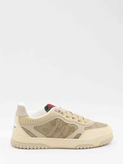 Gucci Men Re-web Sneakers In White
