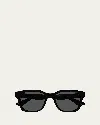 Gucci Men's Rectangle Acetate Sunglasses In Black