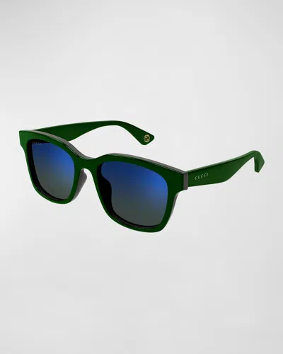 Gucci Men's Rectangle Acetate Sunglasses In Multi