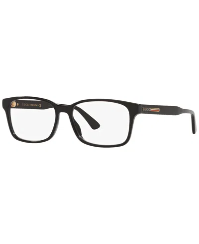 Gucci Men's Rectangle Eyeglasses Gc001496 In Black