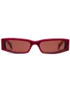 Gucci Acetate Sunglasses Frame Rectangular Lenses Tinted In Multicolor
