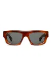 Gucci Men Rectangular Sunglasses In Brown