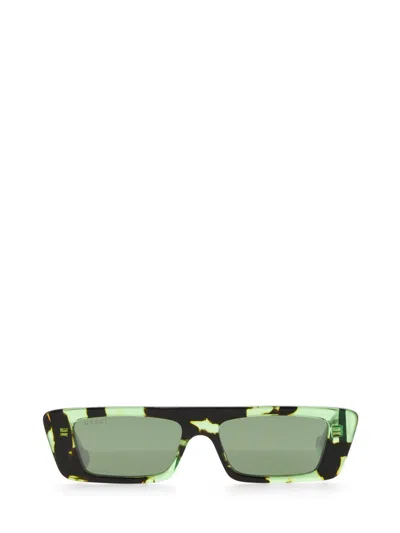 Gucci Men Rectangular Sunglasses In Green