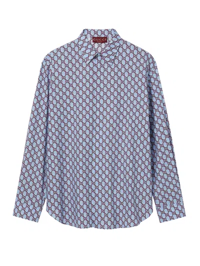 Gucci Men Regular Gg Shirt In Multi