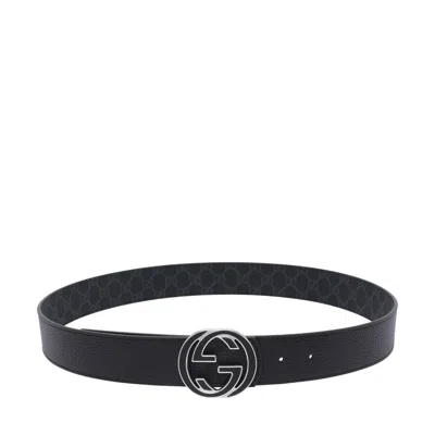 Gucci Men Reversible Interlocking G Buckle Belt