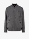Gucci Men Reversible Wool And Nylon Jacket In Gray
